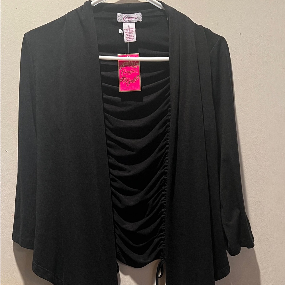 Candie's Black Cardigan Sweater